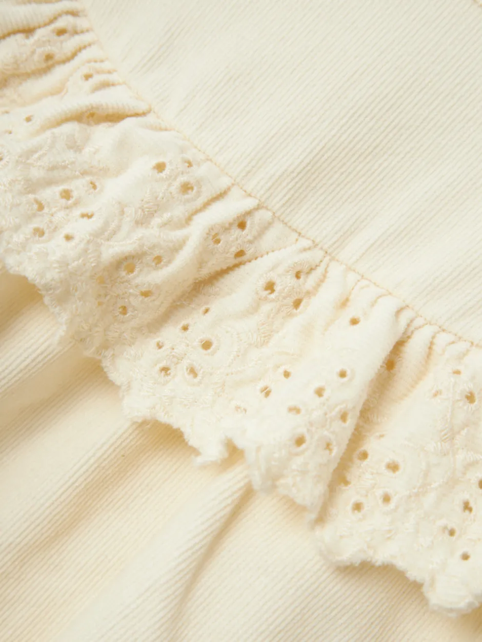 Best Saku langærmet loose emb top - TURTLEDOVE Bluser