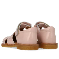 Outlet Sandal med blomster og velcro - Rosebud Sandaler Med Lukket Tå