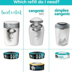 Sangenic Simplee Refill 1 stk Pusleudstyr Diverse|Tilbehør Til Bad & Pleje