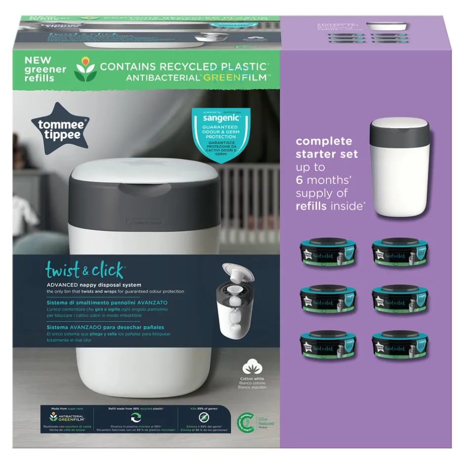 Discount Sangenic Twist & Click 1+6 refil Pusleudstyr Diverse