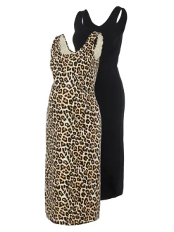 Outlet Sannie midi kjole 2-pak - BLACK Kjoler/Nederdele