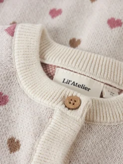 New Saran Hjerte Strik Cardigan - Turtledove Cardigans, Veste & Trøjer