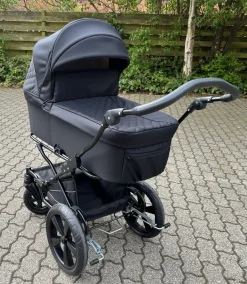 New Prime - Sort Barnevogne Med Langt Liggemål