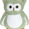 Selvlysende Ugle, plysdyr grøn, 25 cm Bamser
