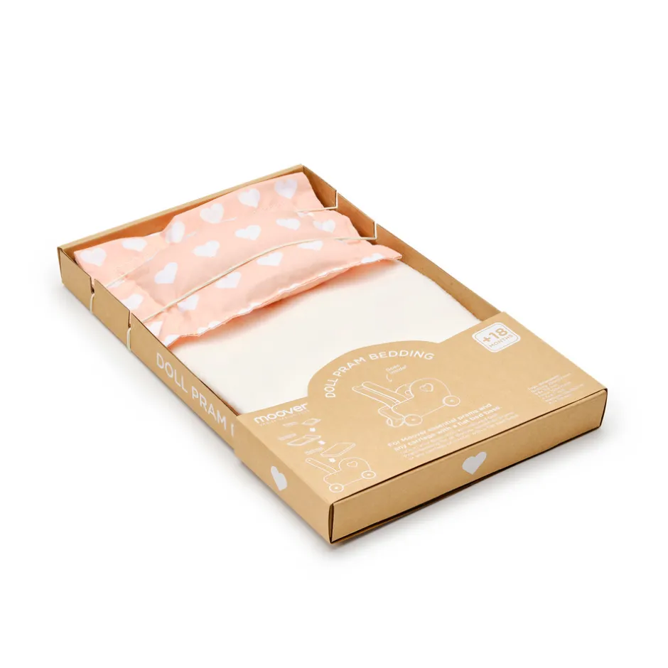 Clearance Sengetøj til luksus dukkevogn koral Dukketilbehør