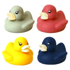 Outlet Silikone badeænder, rød, gul, grøn eller blå - 1 stk Badelegetøj