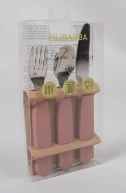 Silikone bestiksæt - rose Bestik