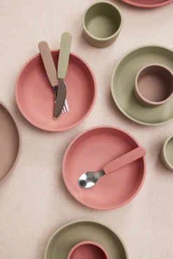 Outlet Silikone spisesæt - rose Service
