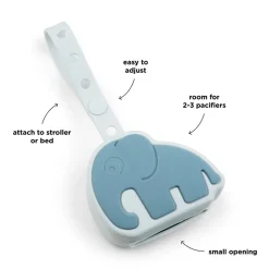 New Silikone sutteholder Elphee Blå Suttesnore Og Suttebokse