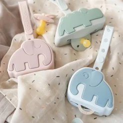 New Silikone sutteholder Elphee Blå Suttesnore Og Suttebokse