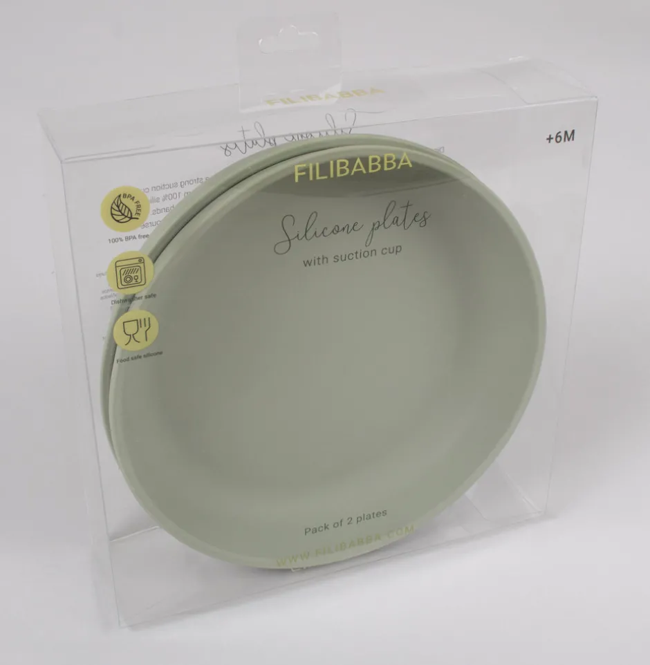 Online Silikone tallerken - green Service