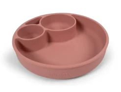 Hot Silikone tallerken ruminddelt - rose Service