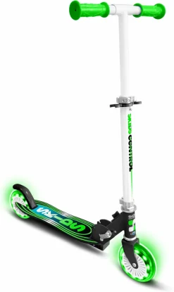 Foldbart løbehjul med lys, grøn Løbehjul & Rulleskøjter