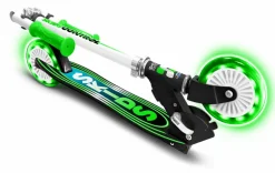 Foldbart løbehjul med lys, grøn Løbehjul & Rulleskøjter