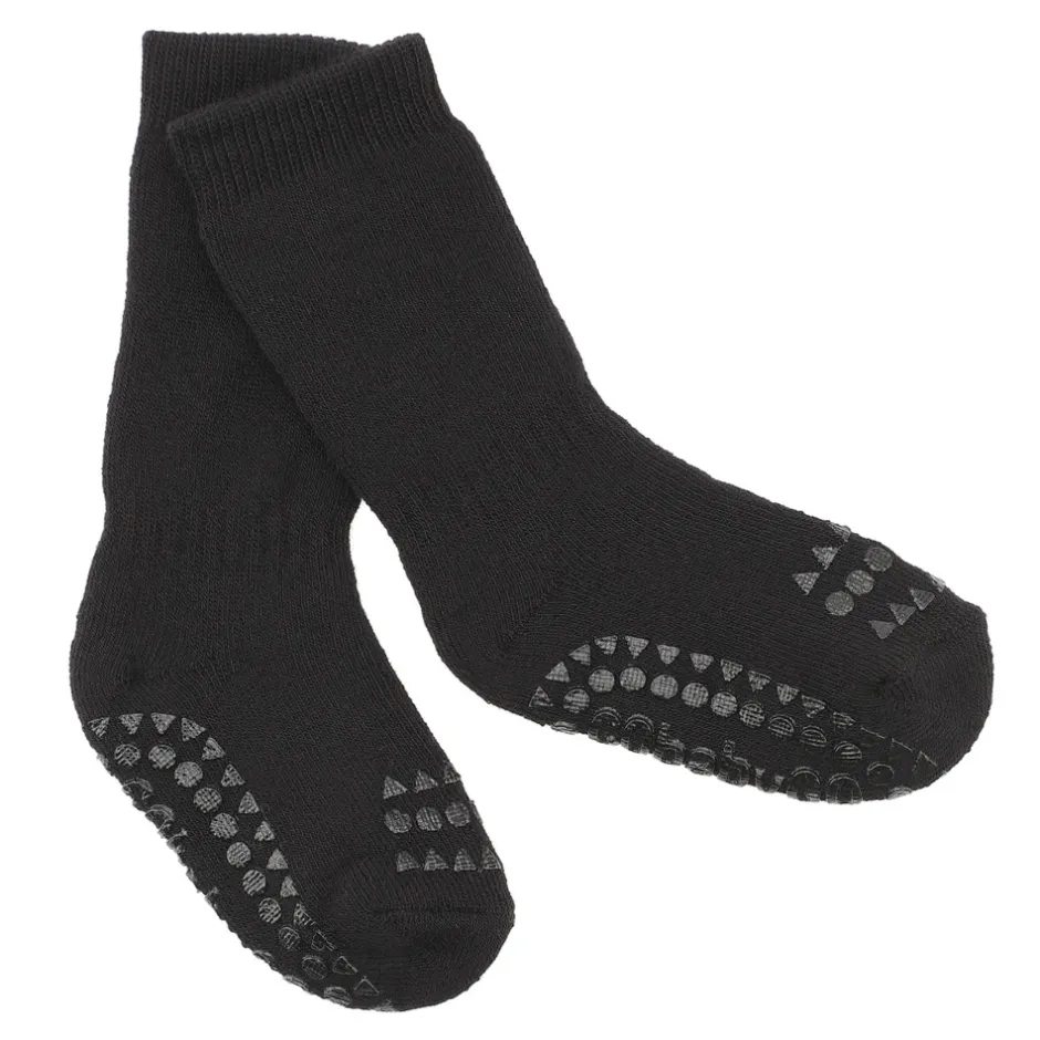 Outlet Skridsikre Strømper Terry Bomuld - Black Skridsikre Strømper|Strømper