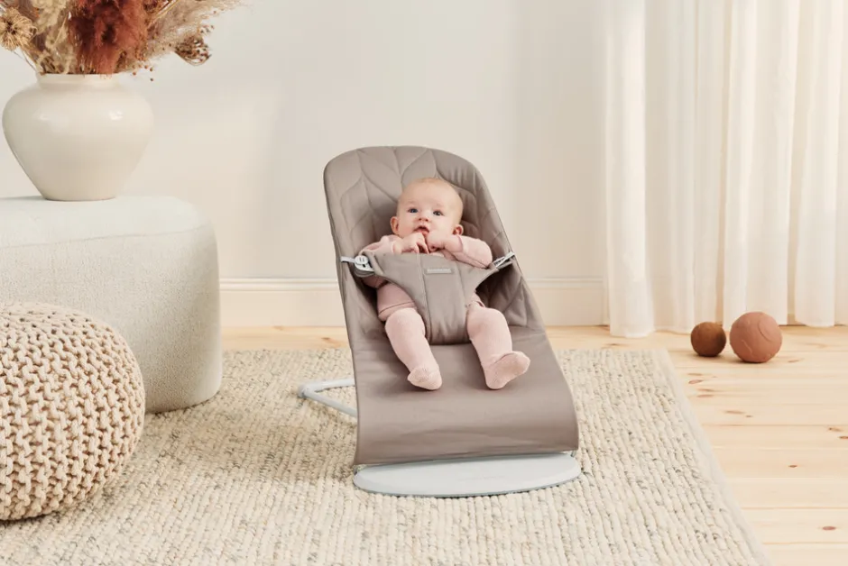 Clearance Skråstol Bliss - Vævet, Blomsterbladsquilt, Sandgrå Børn Skråstole