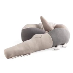 Best Sleepy Croc strikket pude - seabreeze beige Børn Pyntepuder