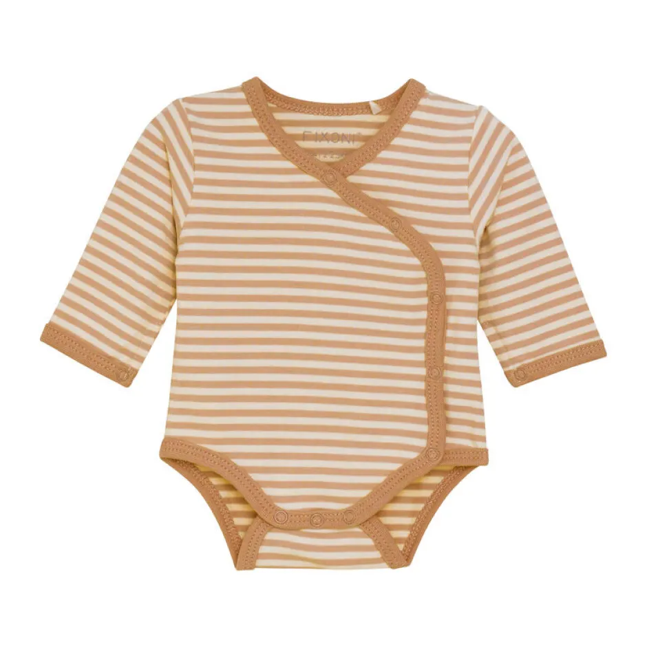 Clearance Slå-om Body Langærmet - Doe Præmatur Tøj|Bodystocking M. Skrålukning