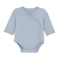 Slå-om Body Langærmet - Zen Blue Bodystocking M. Skrålukning|Præmatur Tøj