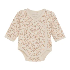 Online Slå-om Body Langærmet AOP - Pale Mauve Bodystocking M. Skrålukning|Præmatur Tøj