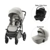 New Smile 5Z lux inkl. liggedel og Baby-Safe Core autostol - linen grey/space black Kombivognspakker|Vognpakker