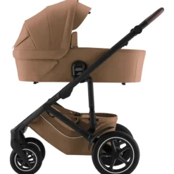 Best Smile 5Z lux inkl. liggedel og Baby-Safe Core autostol - warm caramel/space black Kombivognspakker