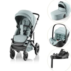 Outlet SMILE 5Z Style inkl. liggedel, babysafe pro og vario base - Harbor blue Kombivognspakker