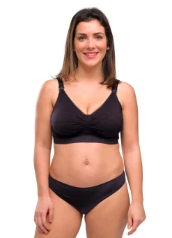 Sømløs Amme BH Med Gelé Bøjle - Sort Amme Bh'Er
