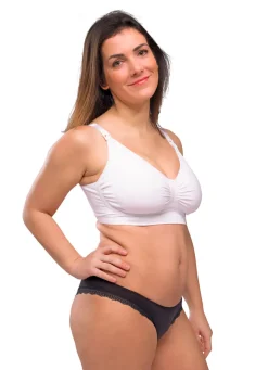 Sale Sømløs Amme BH Med Gelé Bøjle - Hvid Amme Bh'Er