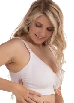 Sale Sømløs Amme BH Med Gelé Bøjle - Hvid Amme Bh'Er