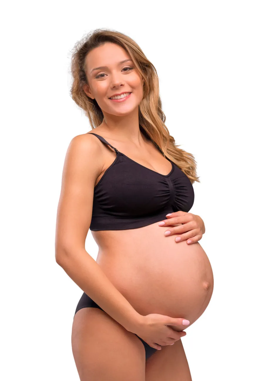 Online Sømløs Amme BH Med Indlæg - Black Amme Bh'Er