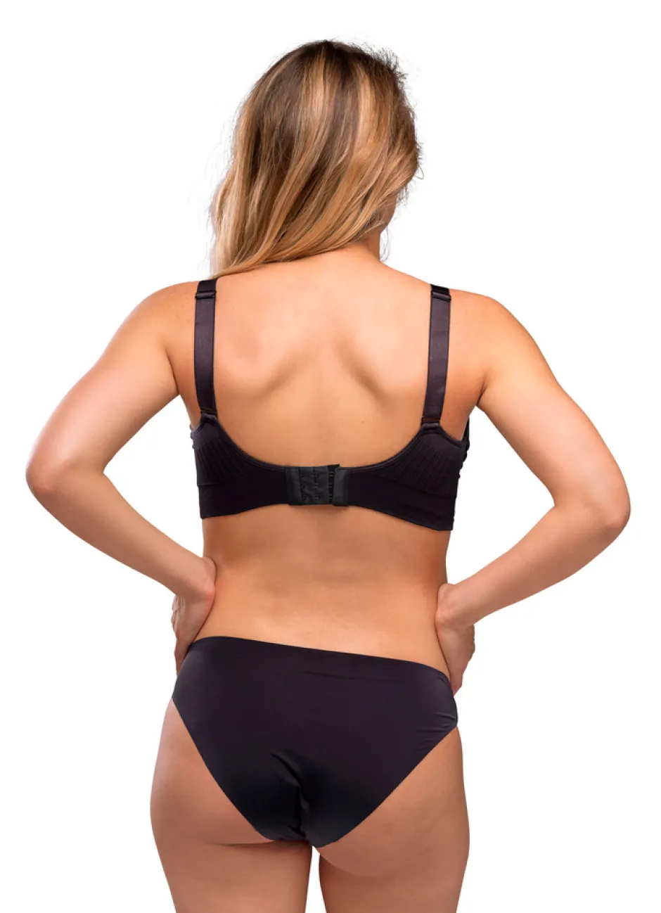 Online Sømløs Amme BH Med Indlæg - Black Amme Bh'Er