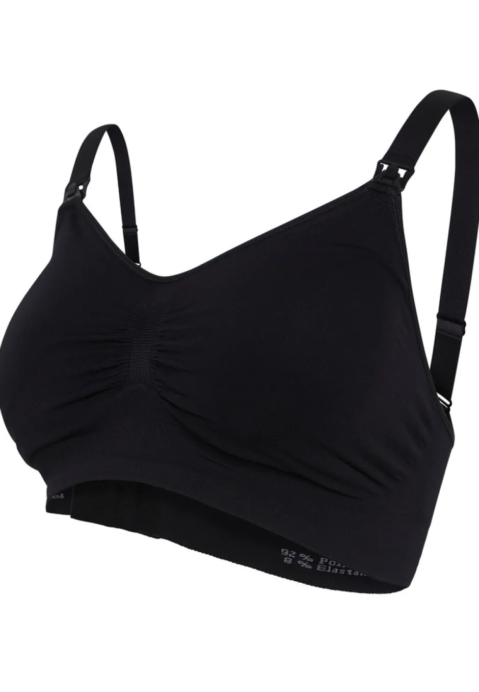 Online Sømløs Amme BH Med Indlæg - Black Amme Bh'Er