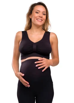 Online Sømløs Graviditets BH - Sort Amme Bh'Er|Overdele