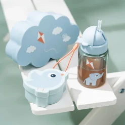 Sale Snack & madkasse m/drikkedunk Playground Blå Madkasser & Drikkedunke