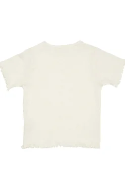 Sale Sommer pointelle t-shirt - CREAM T-Shirts & Toppe