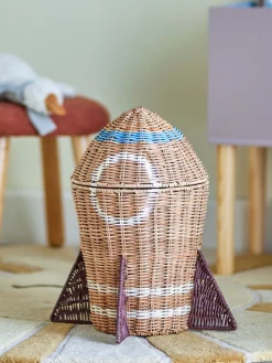 Discount Space Kurv m/låg, Natur, Rattan Børn Kurve
