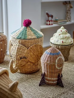 Discount Space Kurv m/låg, Natur, Rattan Børn Kurve