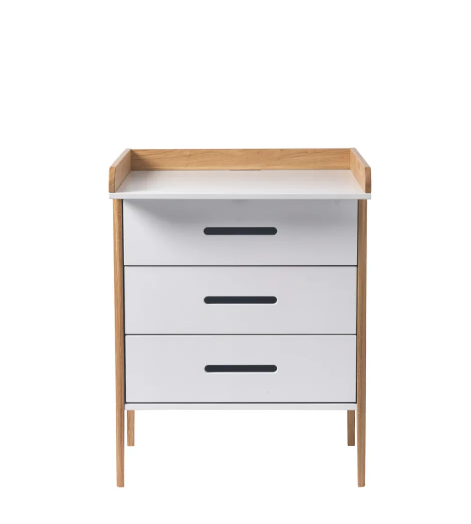 Discount Spoke puslekommode - Hvid/Eg Børn Pusleborde|Pusleborde