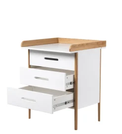 Discount Spoke puslekommode - Hvid/Eg Børn Pusleborde|Pusleborde