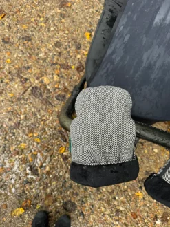 New Østerbro handsken - black strips Vognhandsker