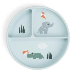 Discount Stick&Stay inddelt tallerken Playground Blå Service