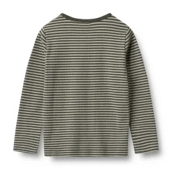 Outlet Stig T-shirt Langærmet - Winter forest stripe Bluser