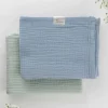 Outlet Stofbleer muslin sæt, lysegrøn + lyseblå Børn Stofbleer