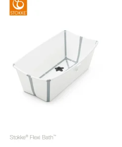 Best Stokke Flexi Bath hvid inkl. grå stativ Badekar, Stativer & Badestole