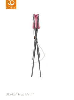 Best Stokke Flexi Bath hvid inkl. grå stativ Badekar, Stativer & Badestole