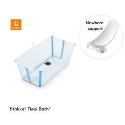 Outlet Stokke flexibath inkl. newborn support - Ocean blue Badekar, Stativer & Badestole
