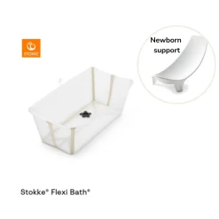 Clearance Stokke flexibath inkl. newborn support - Sandy beige Badekar, Stativer & Badestole