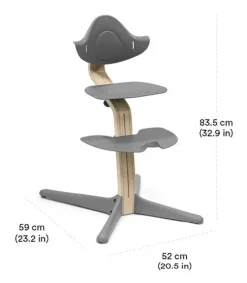 New Stol - Natural Black Børn Højstole Uden Tilbehør