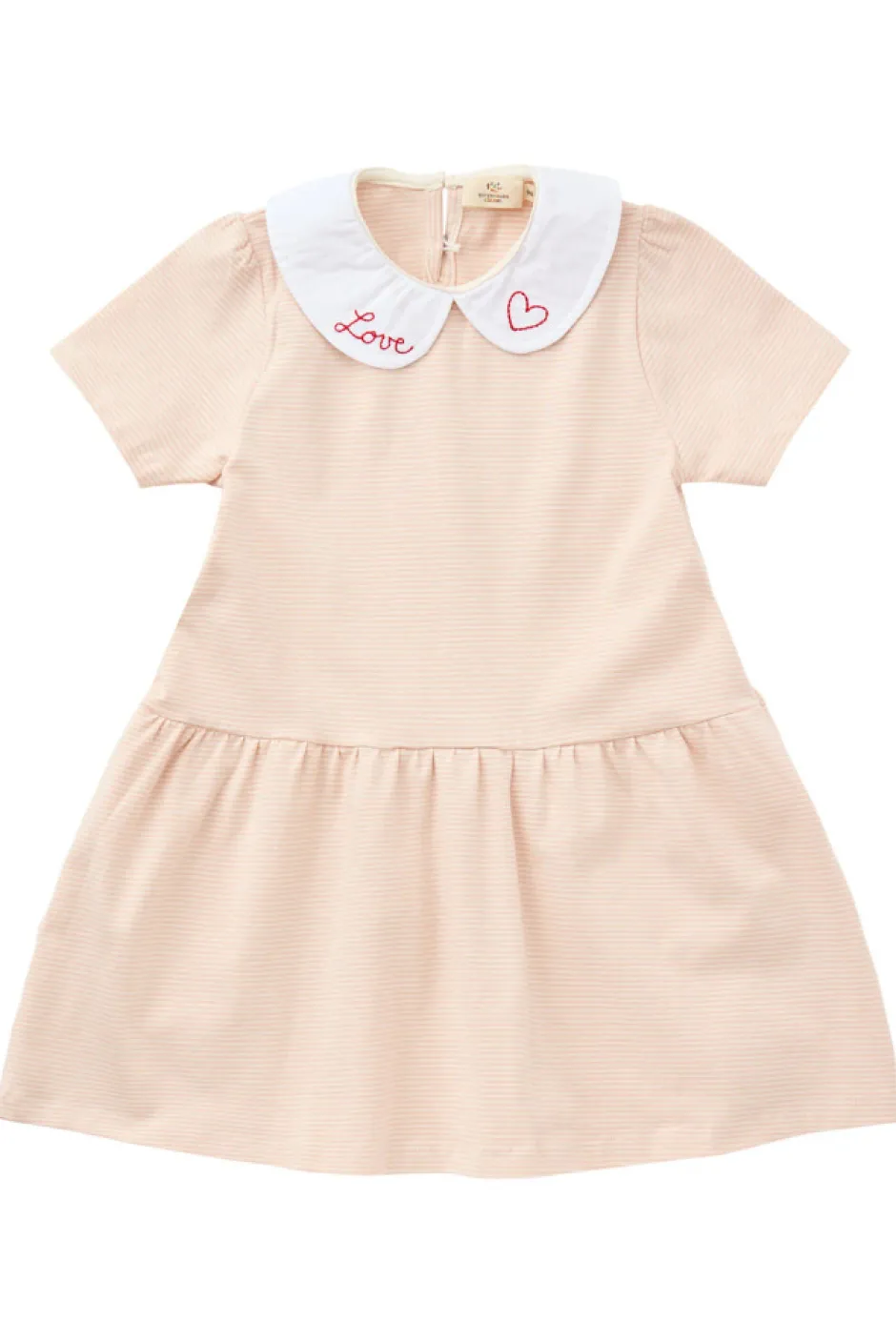 Sale Stribet kjole m. poplin krave - ROSE Kjoler